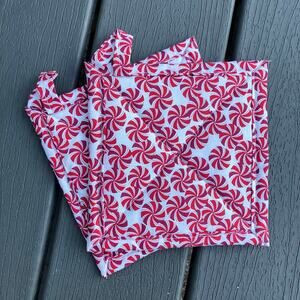 Peppermint candy potholders, set of 2, Christmas holiday winter theme